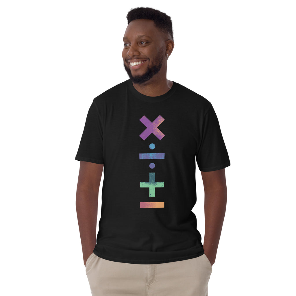 Maths Symbols - Short-Sleeve Unisex T-Shirt Unisex T-shirt Globally Fulfilled Maths Printed Worldwide