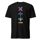 Maths Symbols - Short-Sleeve Unisex T-Shirt Black Unisex T-shirt Globally Fulfilled Maths Printed Worldwide