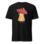 Here For The Cats, Alien Abduction, UFO - Short-Sleeve Unisex T-Shirt Black Unisex T-shirt Animal Globally Fulfilled Printed Worldwide Sci Fi