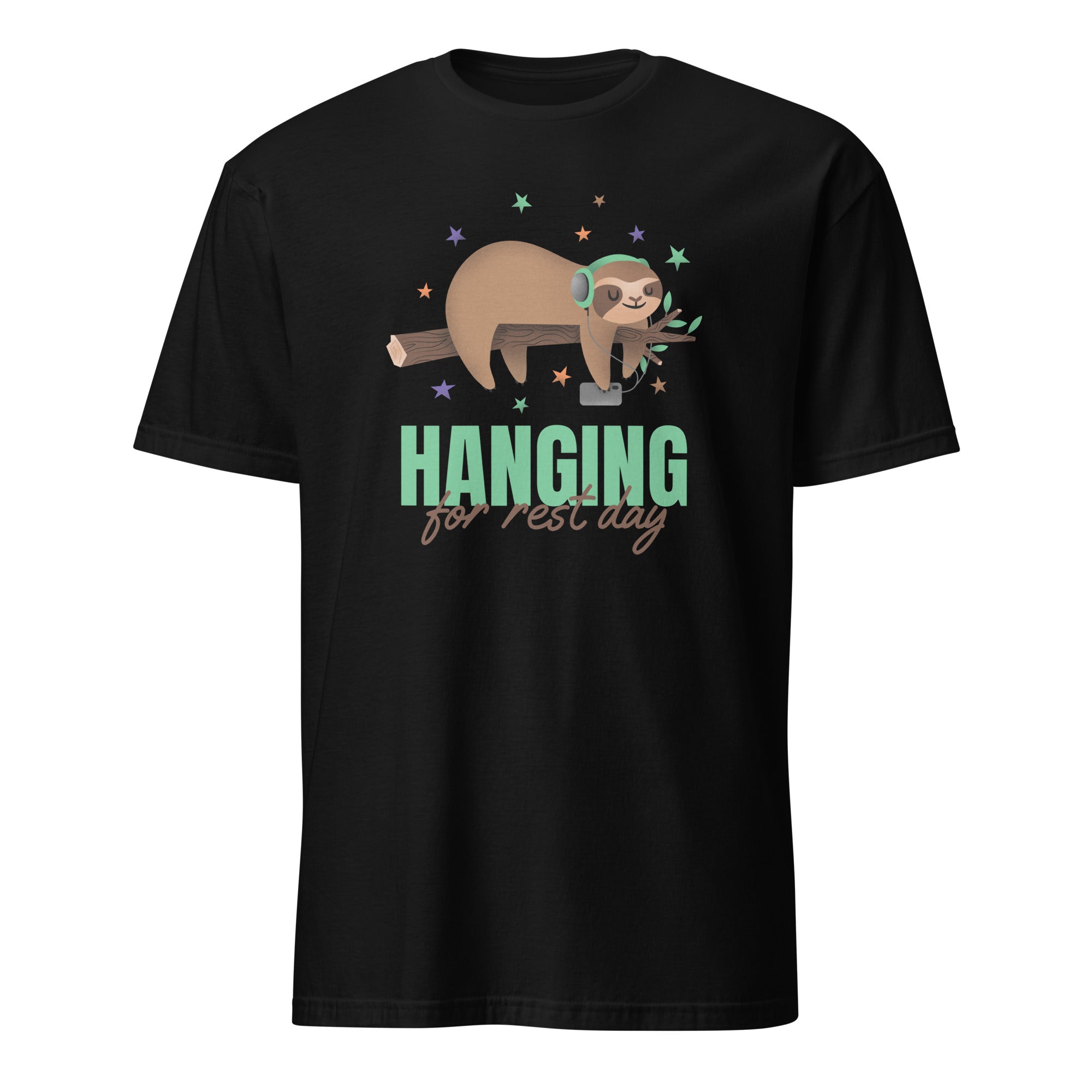 Hanging For Rest Day - Short-Sleeve Unisex T-Shirt Black Unisex T-shirt Animal Globally Fulfilled Printed Worldwide