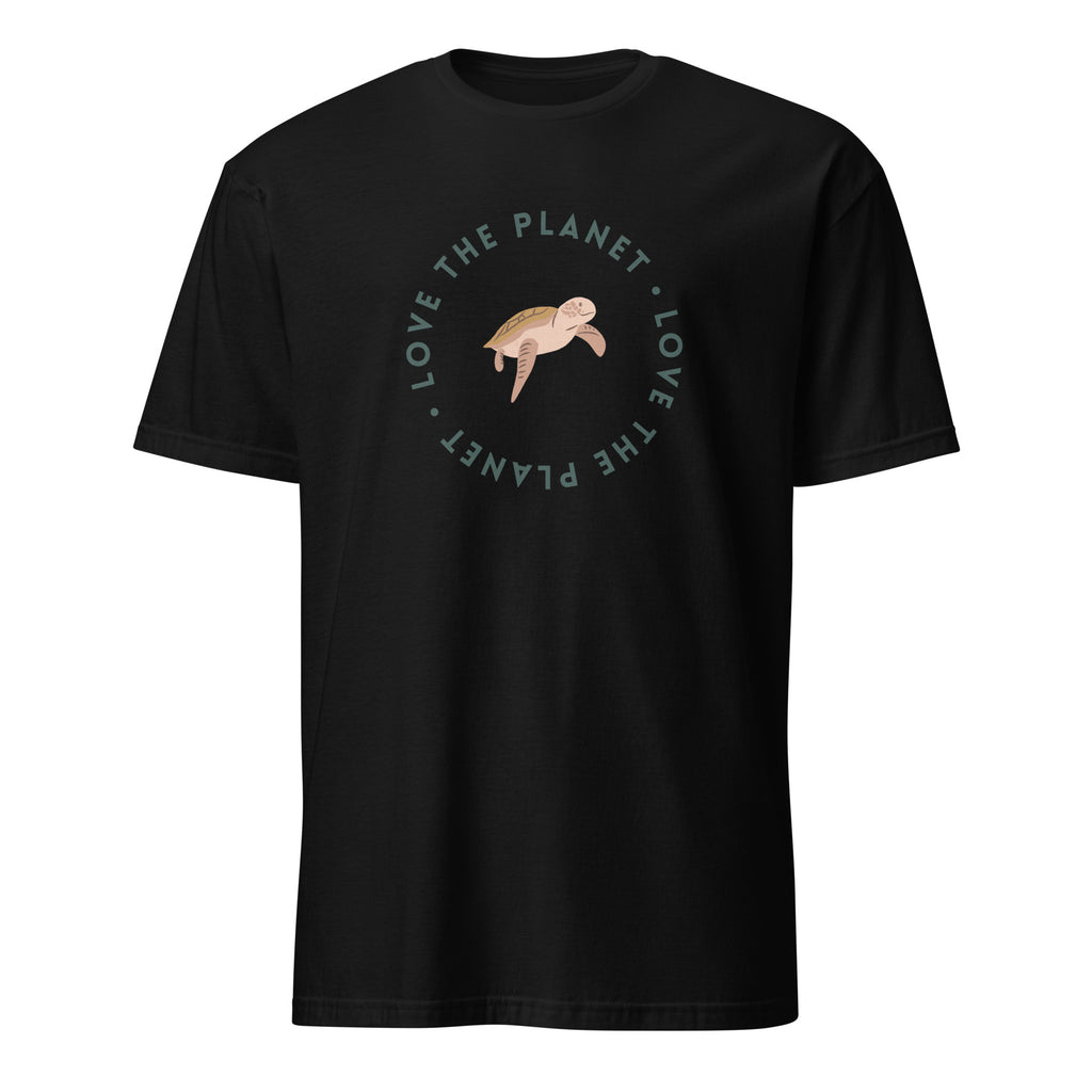 Love The Planet - Short-Sleeve Unisex T-Shirt Black Unisex T-shirt Animal Globally Fulfilled Printed Worldwide