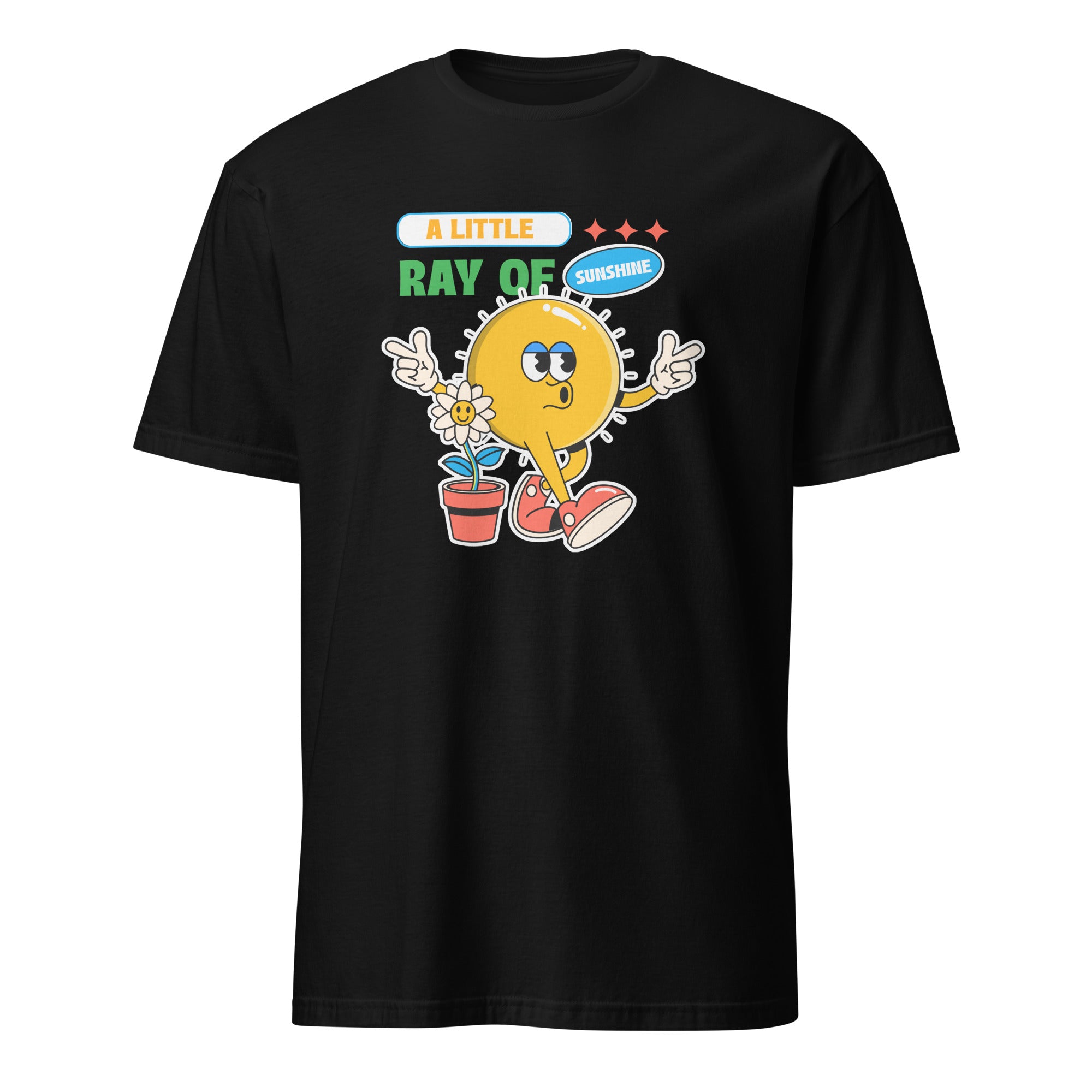 A Little Ray Of Sunshine - Short-Sleeve Unisex T-Shirt Black Unisex T-shirt Globally Fulfilled Positivity Printed Worldwide Summer