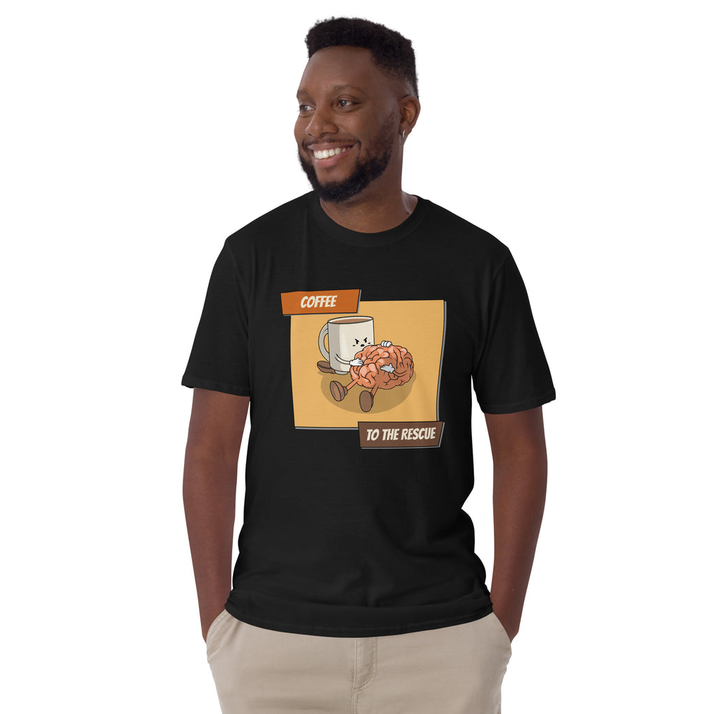 Coffee To The Rescue - Short-Sleeve Unisex T-Shirt Unisex T-shirt Coffee Globally Fulfilled Printed Worldwide