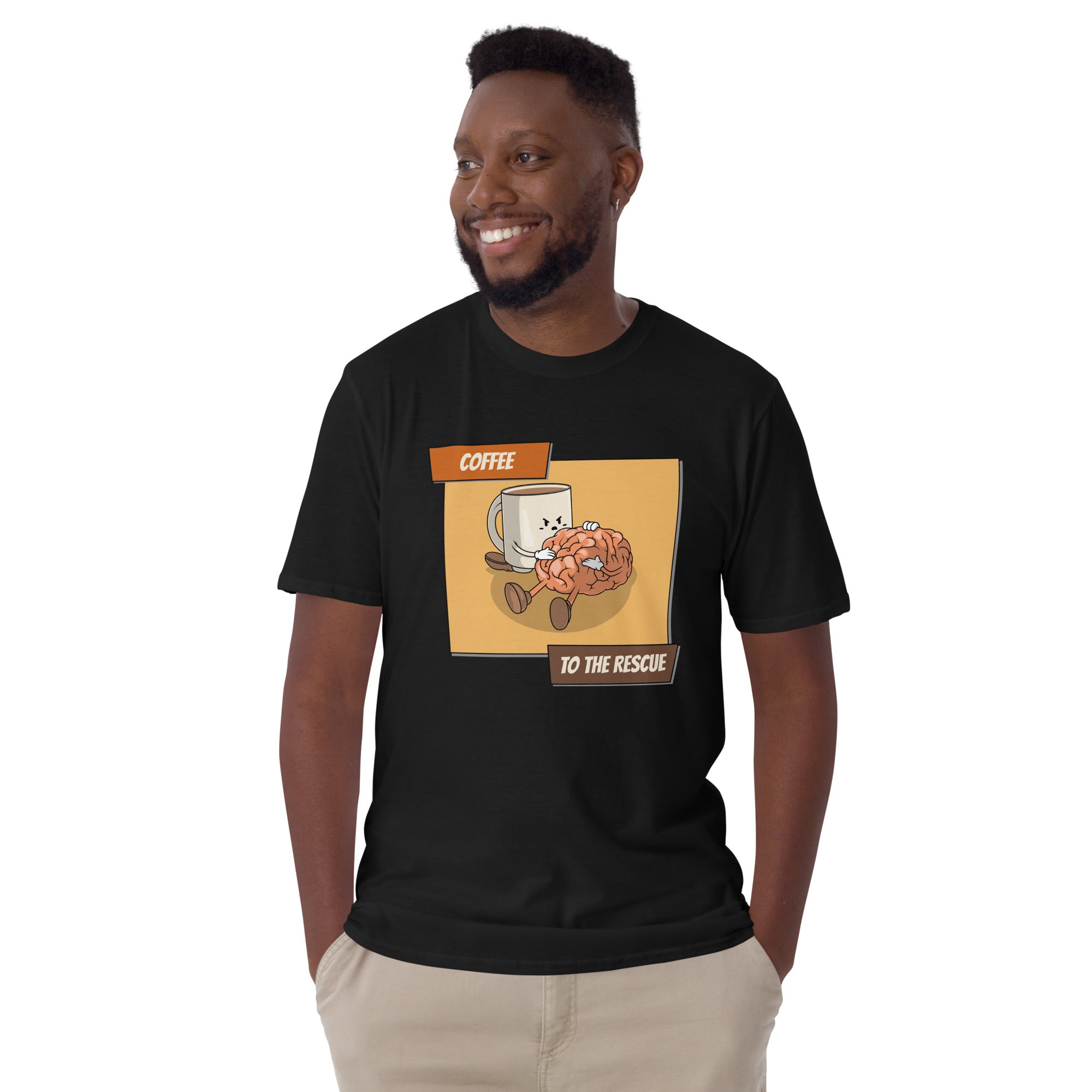 Coffee To The Rescue - Short-Sleeve Unisex T-Shirt Unisex T-shirt Coffee Globally Fulfilled Printed Worldwide