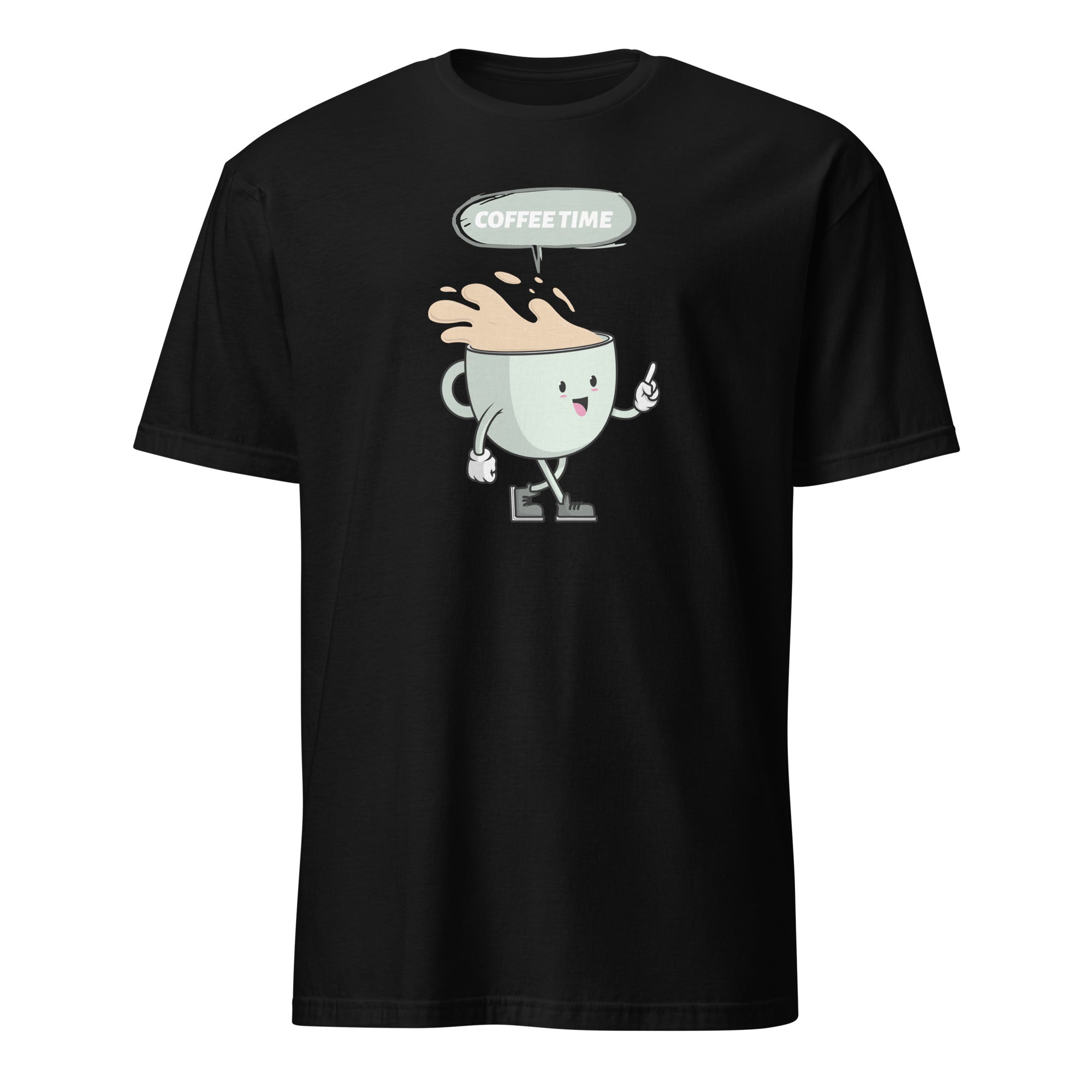 Coffee Time - Short-Sleeve Unisex T-Shirt Black Unisex T-shirt Coffee Globally Fulfilled Printed Worldwide