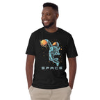 Astronaut Basketball - Short-Sleeve Unisex T-Shirt Unisex T-shirt Globally Fulfilled Printed Worldwide Space