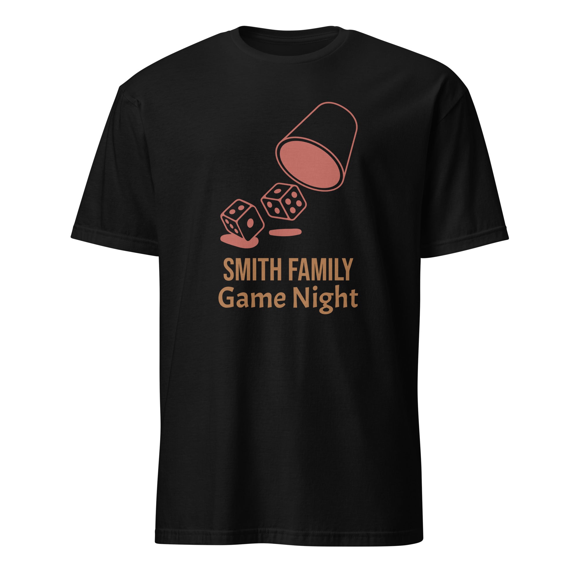 Personalised - Family Game Night 2, Change Name - Short-Sleeve Unisex T-Shirt Black Personalised T-shirt Customise Games Globally Fulfilled Personalise