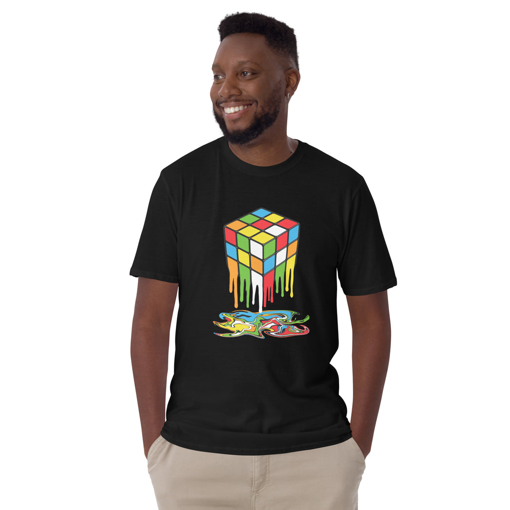 Melting Game Cube - Short-Sleeve Unisex T-Shirt Unisex T-shirt Games Globally Fulfilled