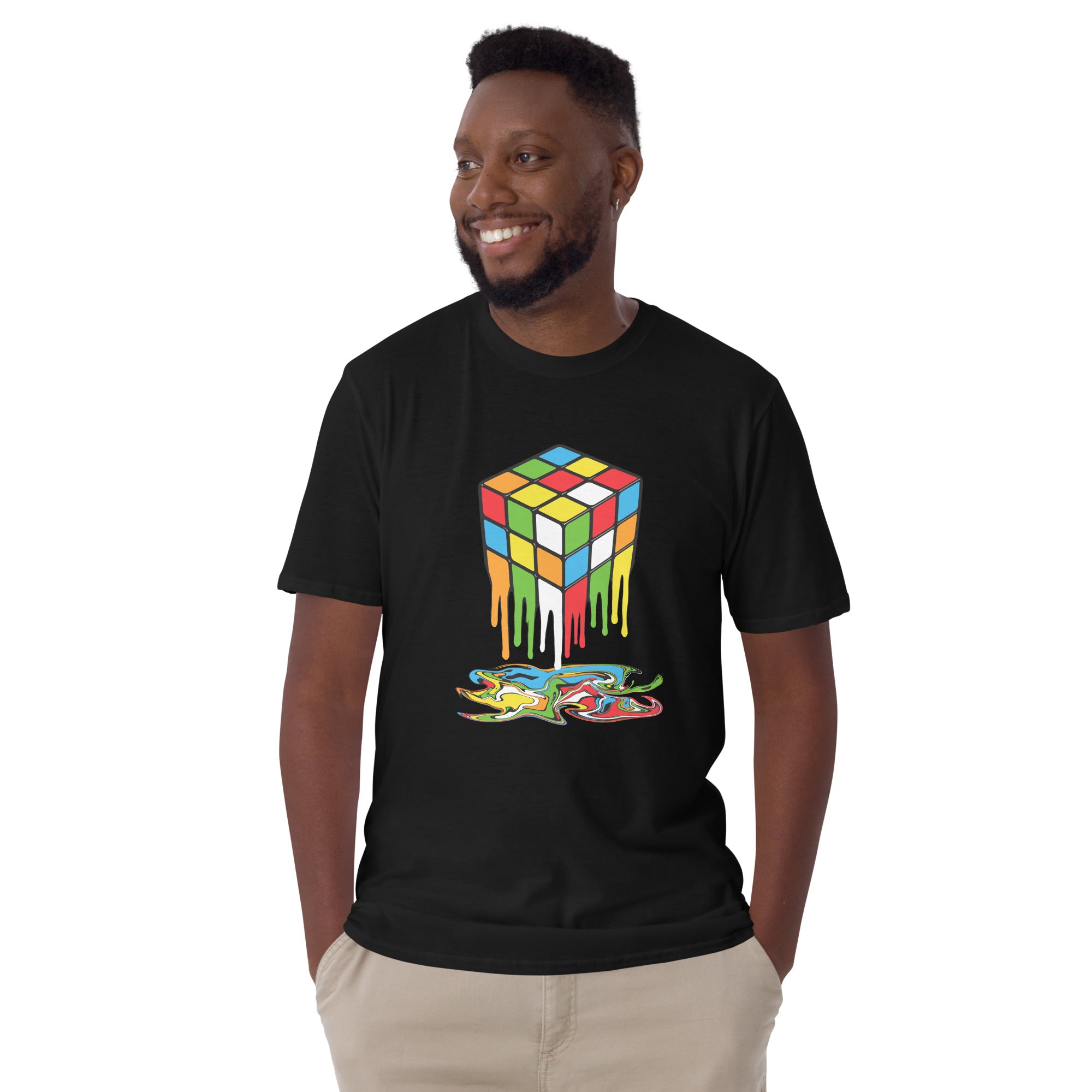 Melting Game Cube - Short-Sleeve Unisex T-Shirt Unisex T-shirt Games Globally Fulfilled
