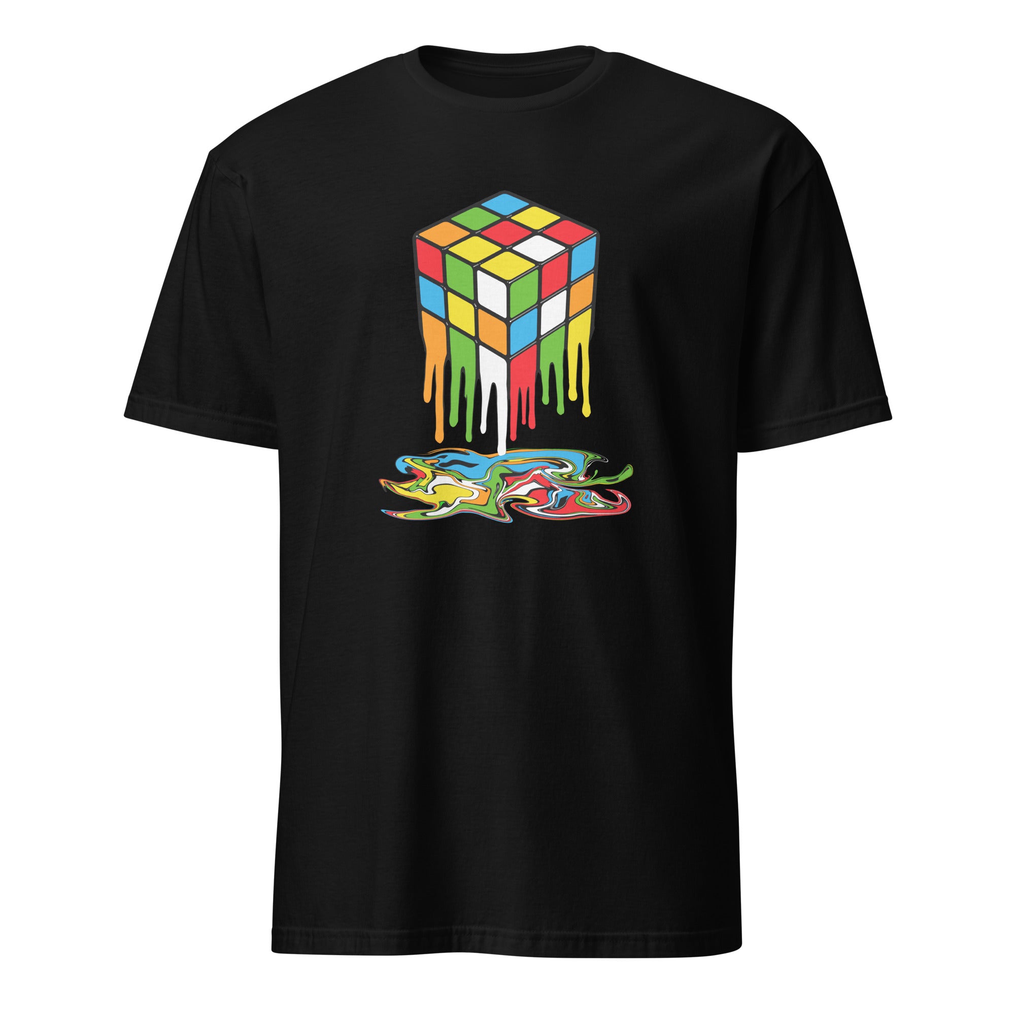 Melting Game Cube - Short-Sleeve Unisex T-Shirt Black Unisex T-shirt Games Globally Fulfilled