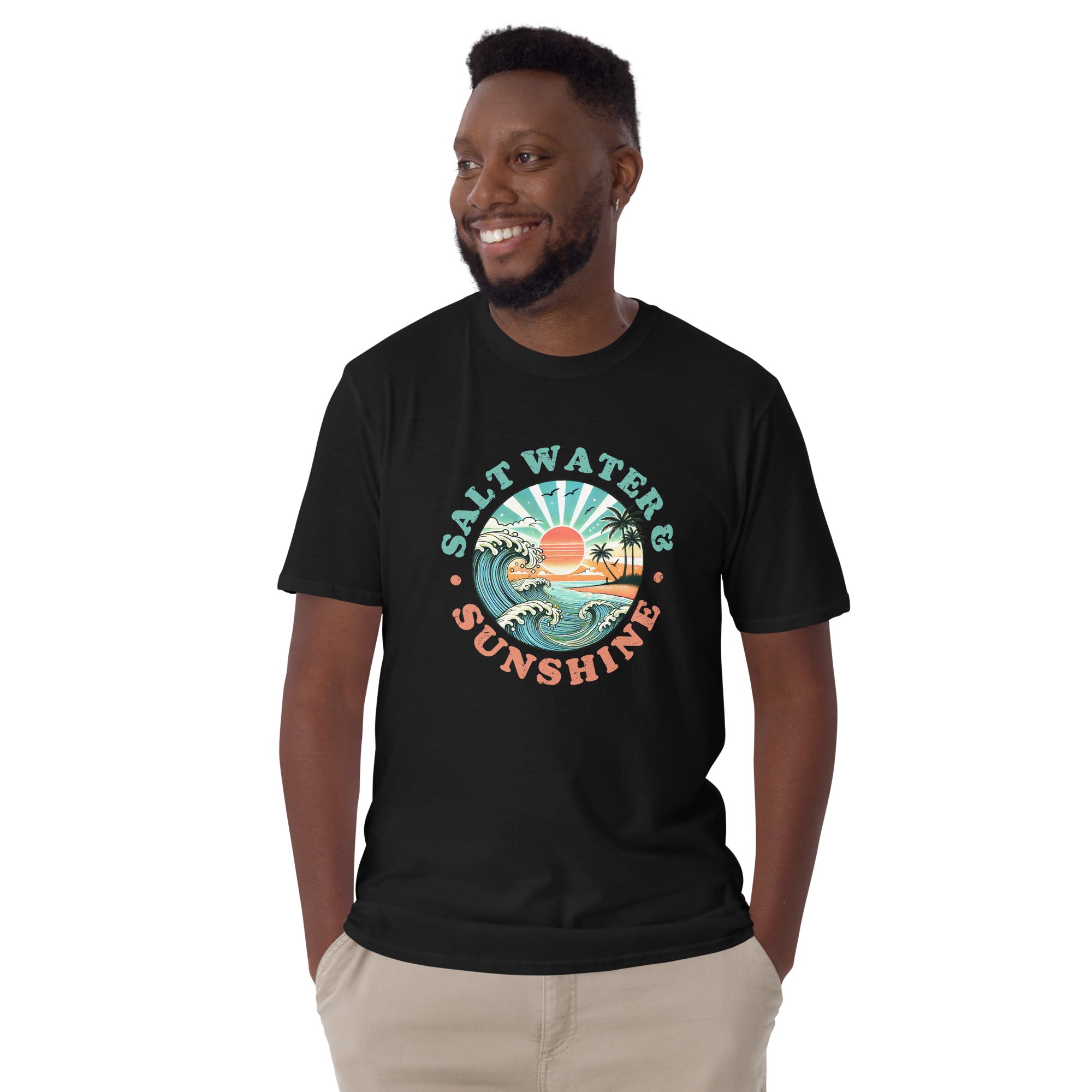 Salt Water And Sunshine - Short-Sleeve Unisex T-Shirt Unisex T-shirt Globally Fulfilled Surf