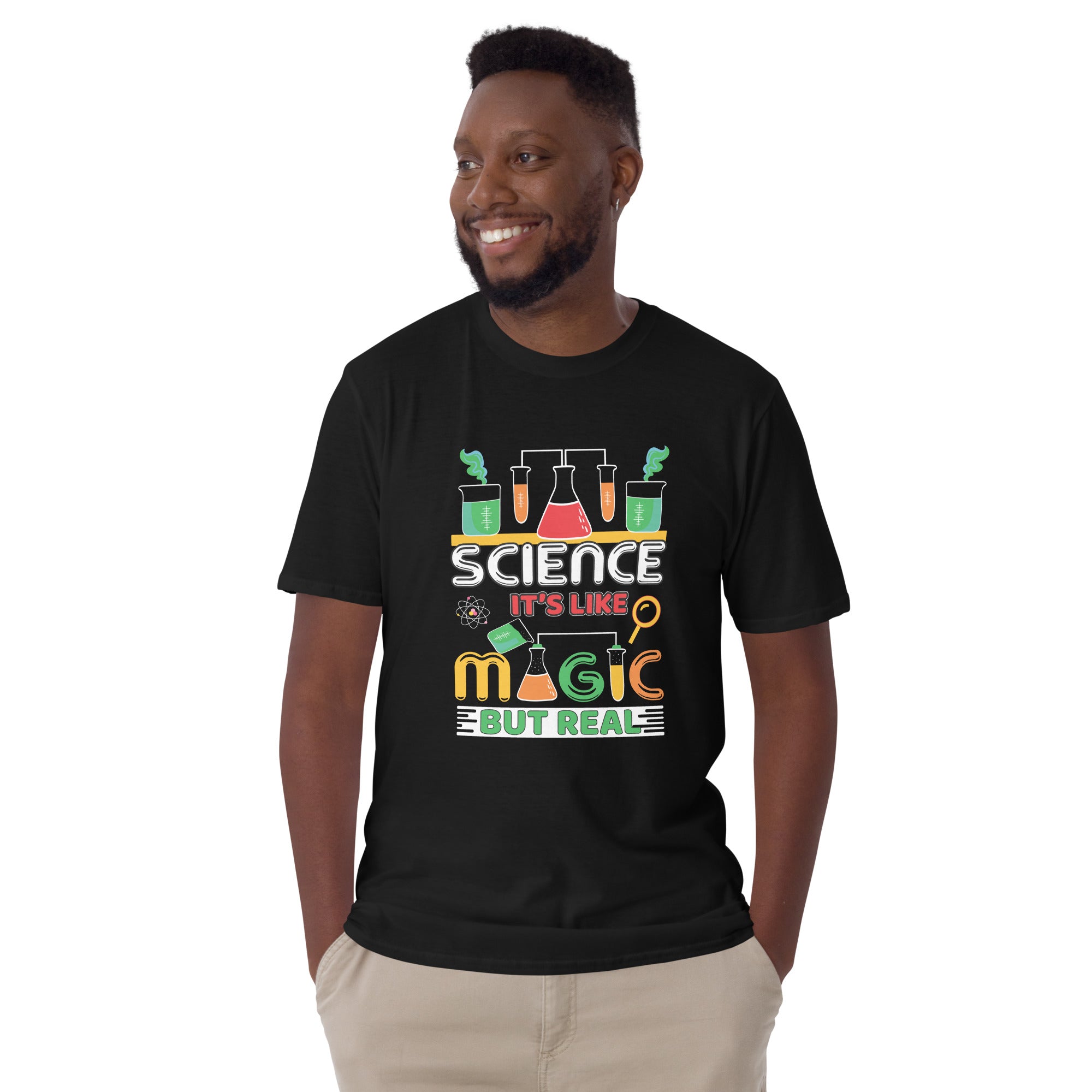 Science, It's Like Magic But Real - Short-Sleeve Unisex T-Shirt Unisex T-shirt Globally Fulfilled Science