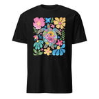 Boho Floral Turtle - Short-Sleeve Unisex T-Shirt Black Unisex T-shirt animal Globally Fulfilled