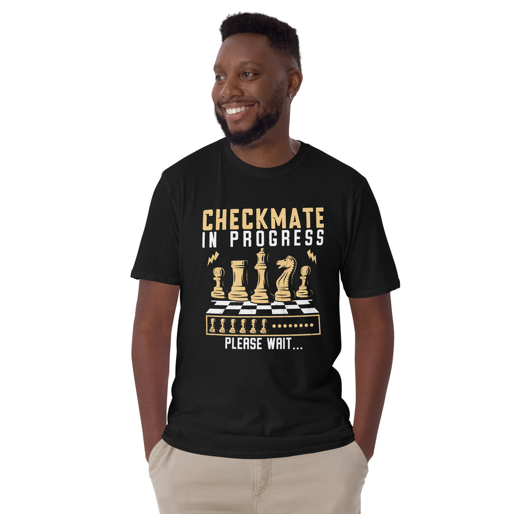 Checkmate In Progress, Chess - Short-Sleeve Unisex T-Shirt Unisex T-shirt Chess Games Globally Fulfilled