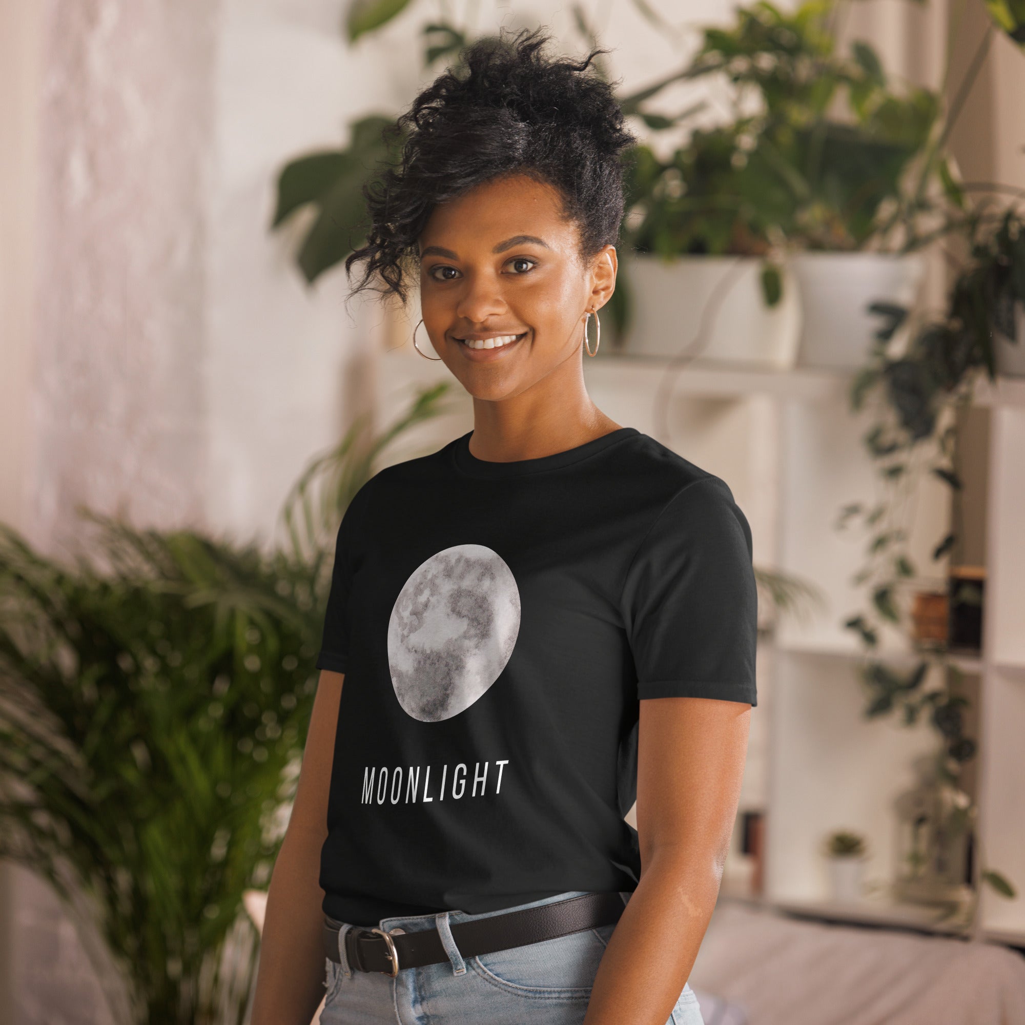 Moonlight - Short-Sleeve Unisex T-Shirt Unisex T-shirt Globally Fulfilled Printed Worldwide Space
