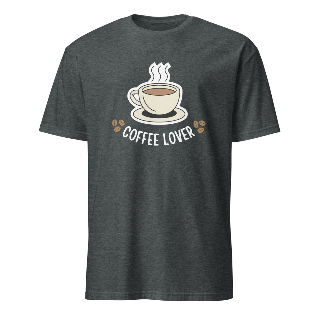 Coffee Lover - Short-Sleeve Unisex T-Shirt Dark Heather Unisex T-shirt Coffee Globally Fulfilled Printed Worldwide