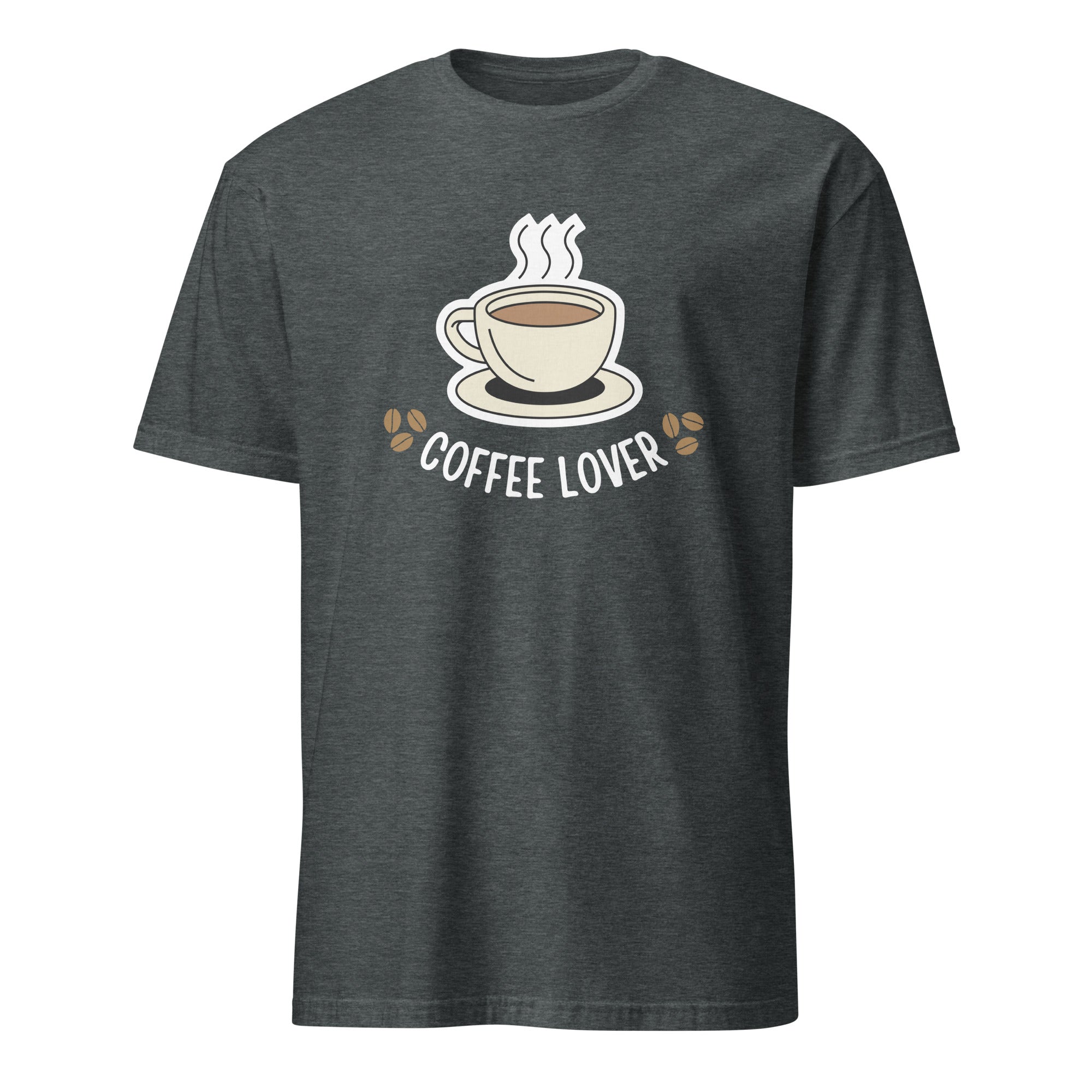 Coffee Lover - Short-Sleeve Unisex T-Shirt Dark Heather Unisex T-shirt Coffee Globally Fulfilled Printed Worldwide