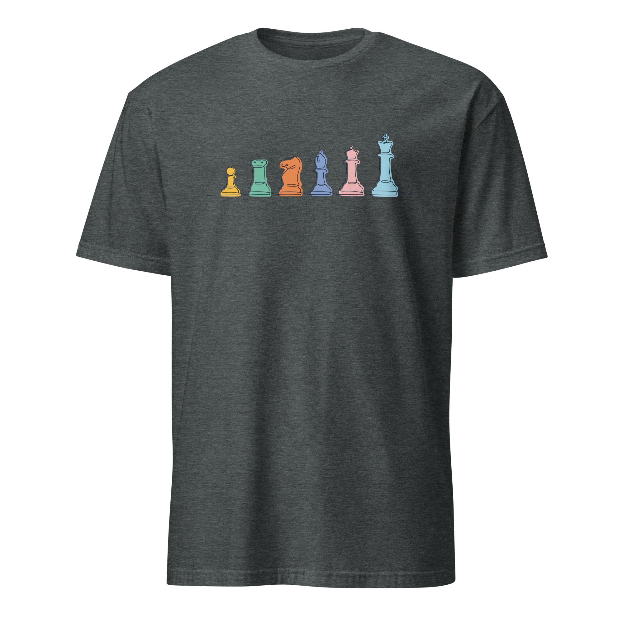 Chess - Short-Sleeve Unisex T-Shirt Dark Heather Unisex T-shirt Games Globally Fulfilled Printed Worldwide