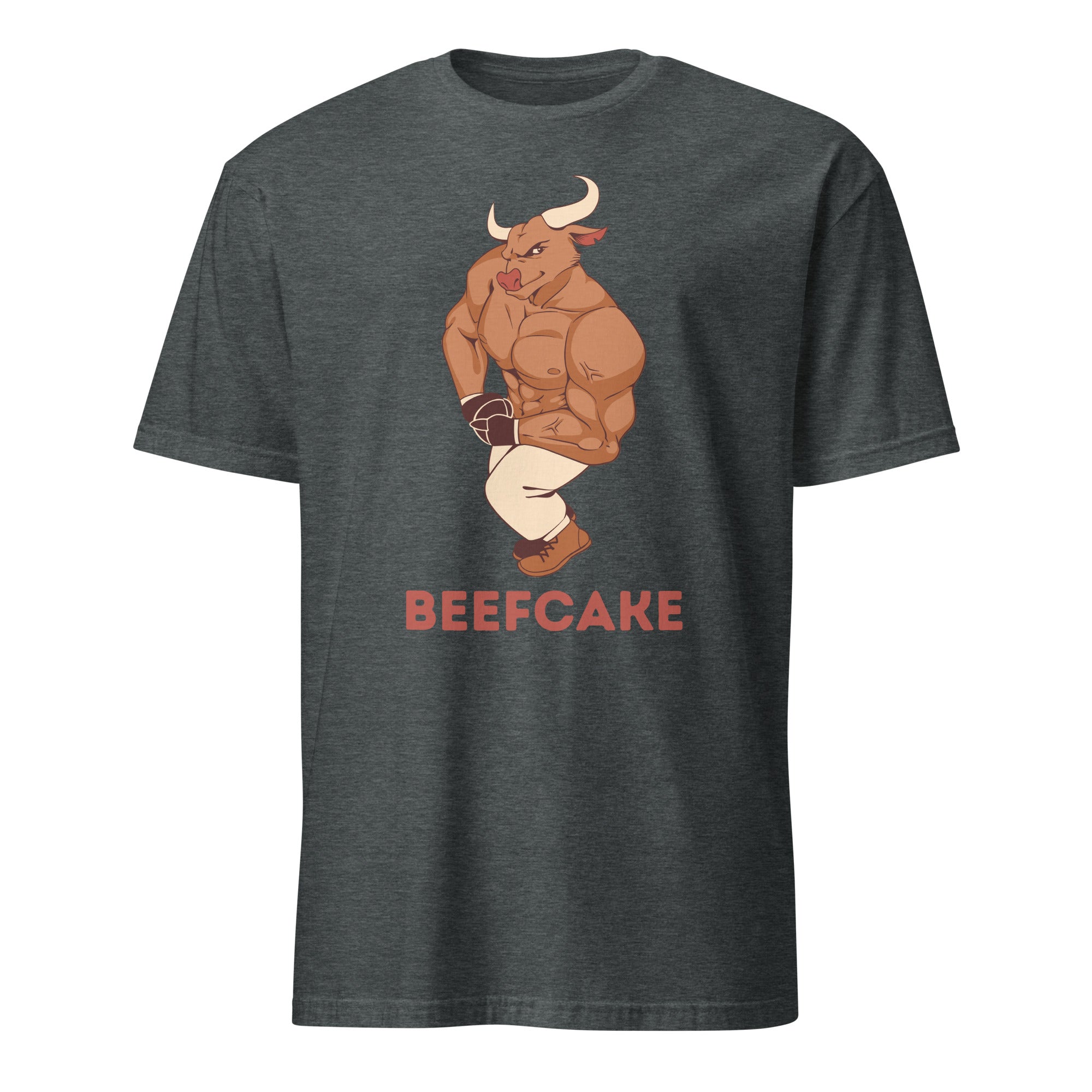 Beefcake - Short-Sleeve Unisex T-Shirt Dark Heather Unisex T-shirt Fitness Globally Fulfilled Printed Worldwide