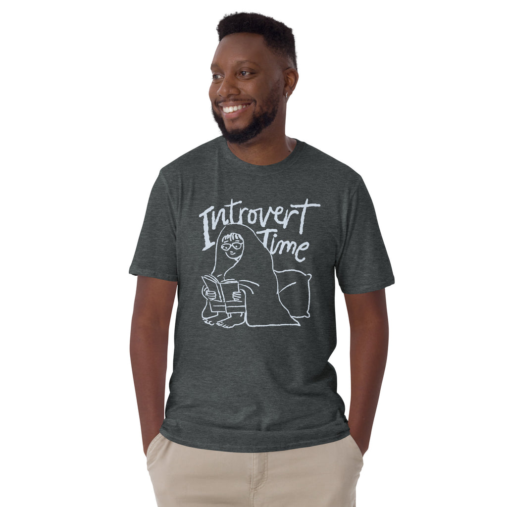 Introvert Time - Short-Sleeve Unisex T-Shirt Unisex T-shirt Globally Fulfilled Printed Worldwide