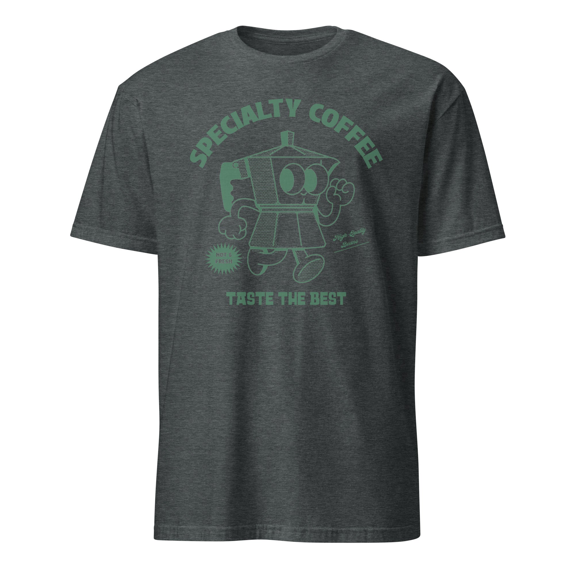 Specialty Coffee - Short-Sleeve Unisex T-Shirt Dark Heather Unisex T-shirt Coffee Globally Fulfilled Printed Worldwide