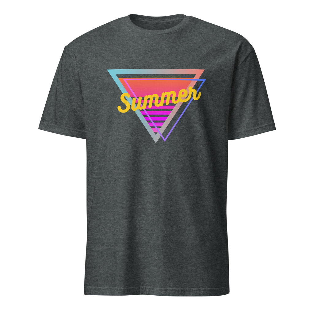 80's Summer - Short-Sleeve Unisex T-Shirt Dark Heather Unisex T-shirt Globally Fulfilled Printed Worldwide Retro Summer