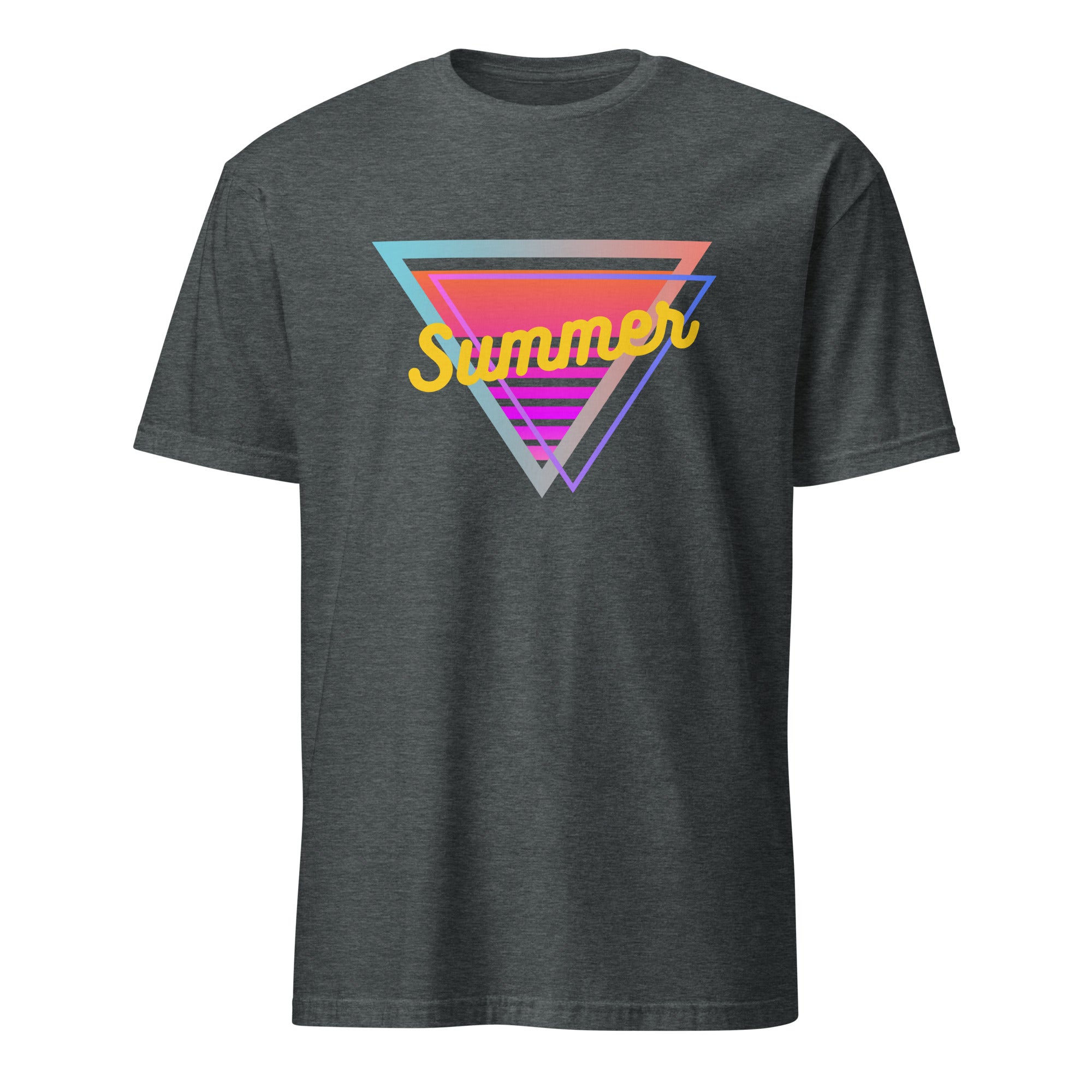 80's Summer - Short-Sleeve Unisex T-Shirt Dark Heather Unisex T-shirt Globally Fulfilled Printed Worldwide Retro Summer