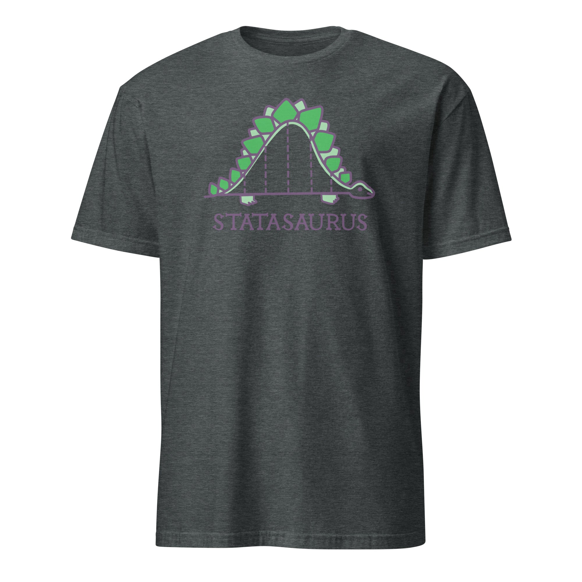 Statasaurus - Short-Sleeve Unisex T-Shirt Dark Heather Unisex T-shirt Animal Globally Fulfilled Maths Printed Worldwide
