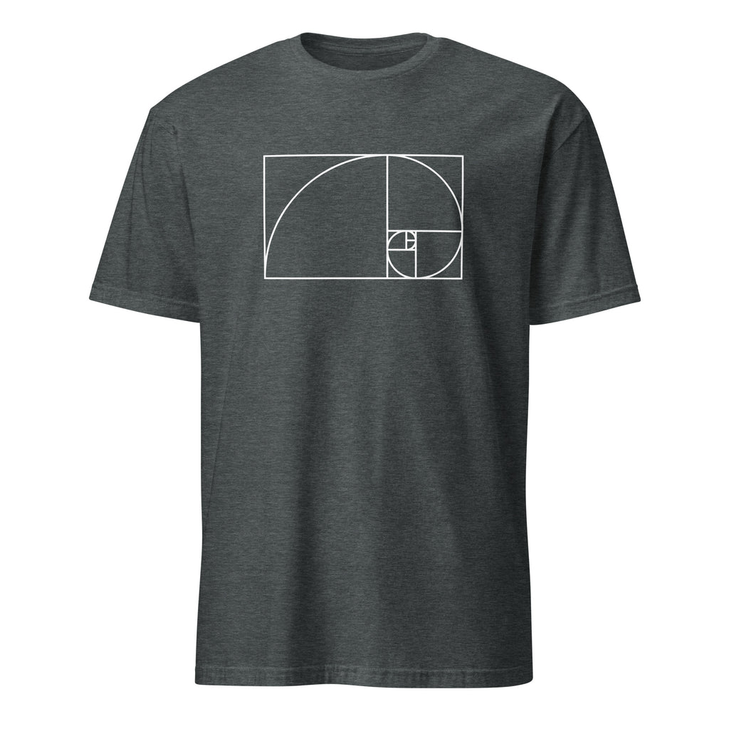 Fibonacci - Short-Sleeve Unisex T-Shirt Dark Heather Unisex T-shirt Globally Fulfilled Maths Printed Worldwide Science