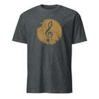 Treble Clef - Short-Sleeve Unisex T-Shirt Dark Heather Unisex T-shirt Globally Fulfilled Music Printed Worldwide