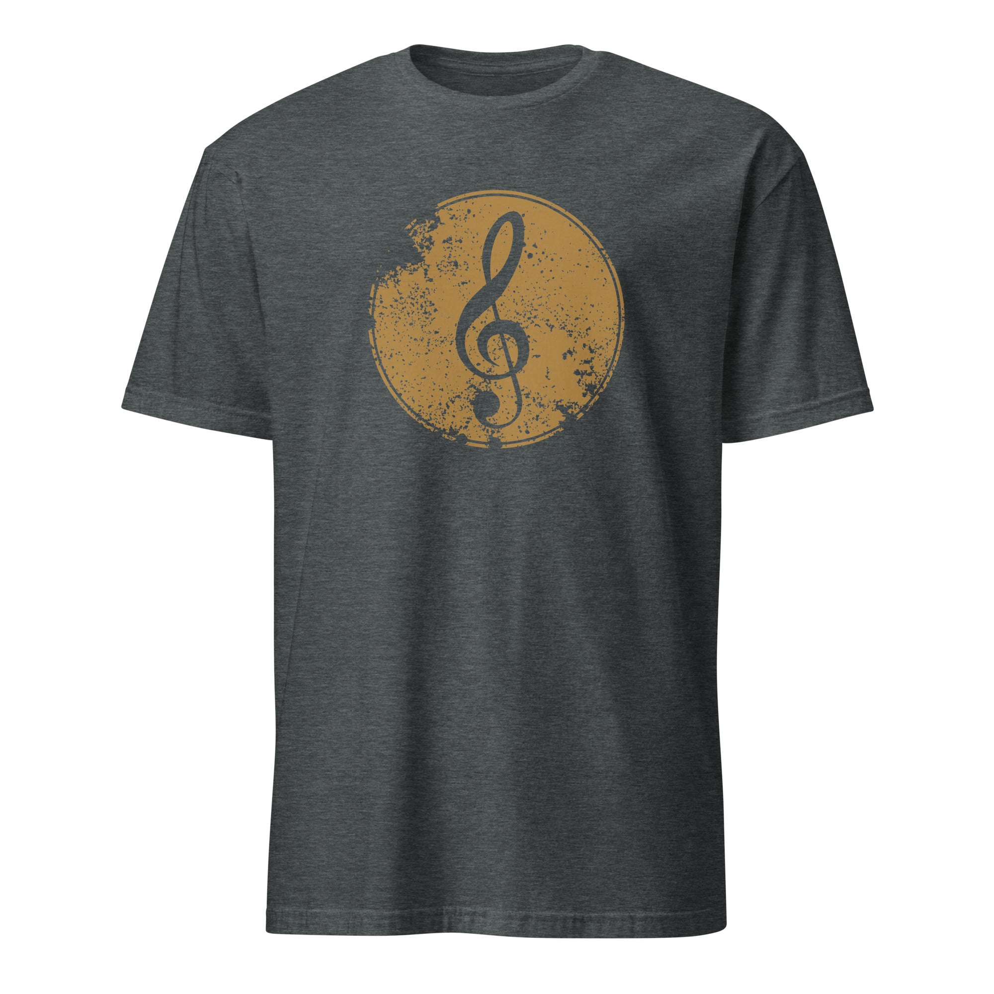 Treble Clef - Short-Sleeve Unisex T-Shirt Dark Heather Unisex T-shirt Globally Fulfilled Music Printed Worldwide
