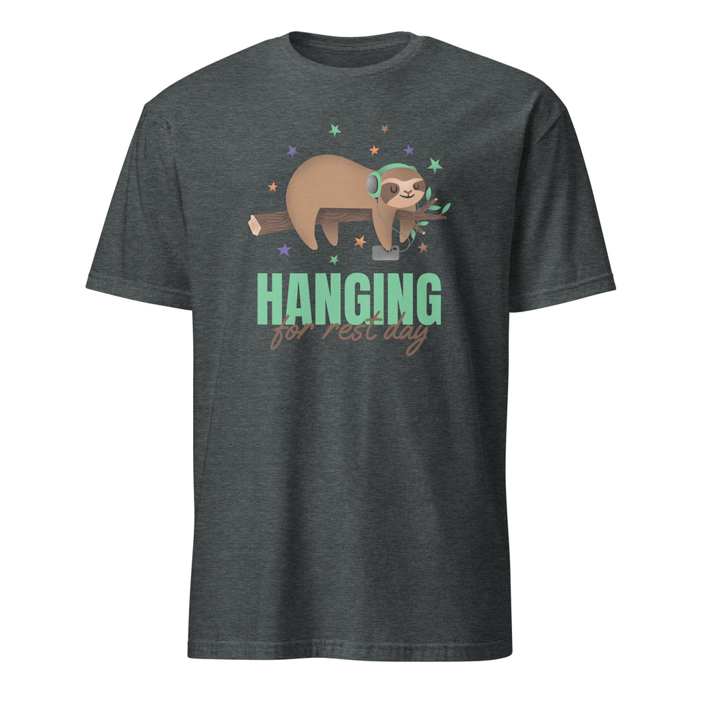 Hanging For Rest Day - Short-Sleeve Unisex T-Shirt Dark Heather Unisex T-shirt Animal Globally Fulfilled Printed Worldwide