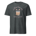 Coffee Has Me Feline Good - Short-Sleeve Unisex T-Shirt Dark Heather Unisex T-shirt Animal Coffee Globally Fulfilled Printed Worldwide