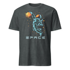 Astronaut Basketball - Short-Sleeve Unisex T-Shirt Dark Heather Unisex T-shirt Globally Fulfilled Printed Worldwide Space