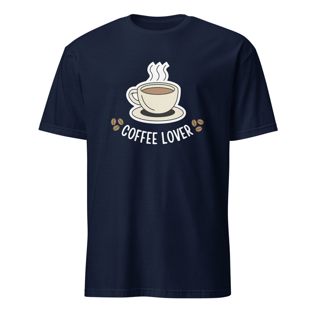 Coffee Lover - Short-Sleeve Unisex T-Shirt Navy Unisex T-shirt Coffee Globally Fulfilled Printed Worldwide