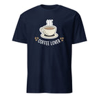 Coffee Lover - Short-Sleeve Unisex T-Shirt Navy Unisex T-shirt Coffee Globally Fulfilled Printed Worldwide