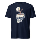 Coffee Skull - Short-Sleeve Unisex T-Shirt Navy Unisex T-shirt Coffee Globally Fulfilled Printed Worldwide