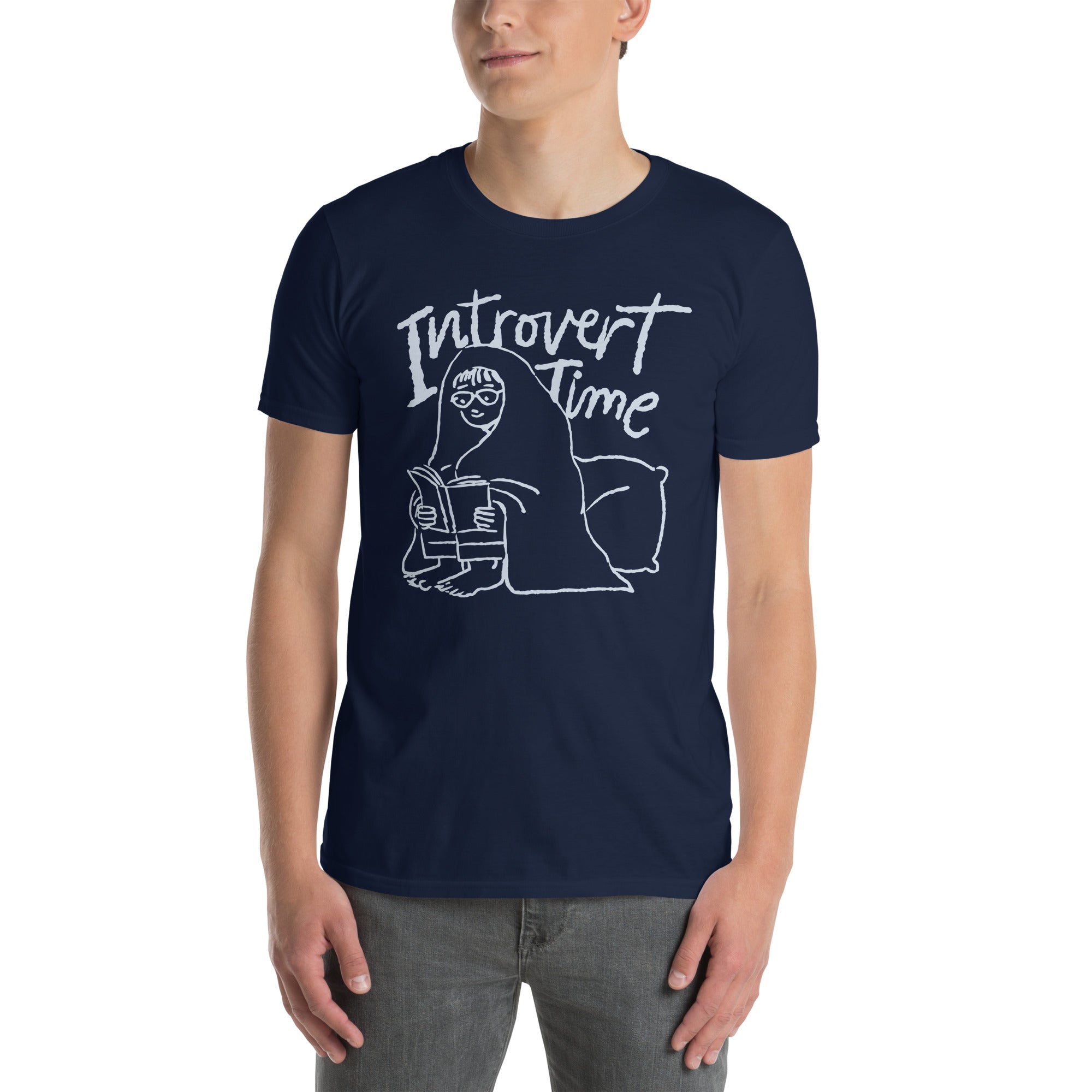 Introvert Time - Short-Sleeve Unisex T-Shirt Unisex T-shirt Globally Fulfilled Printed Worldwide