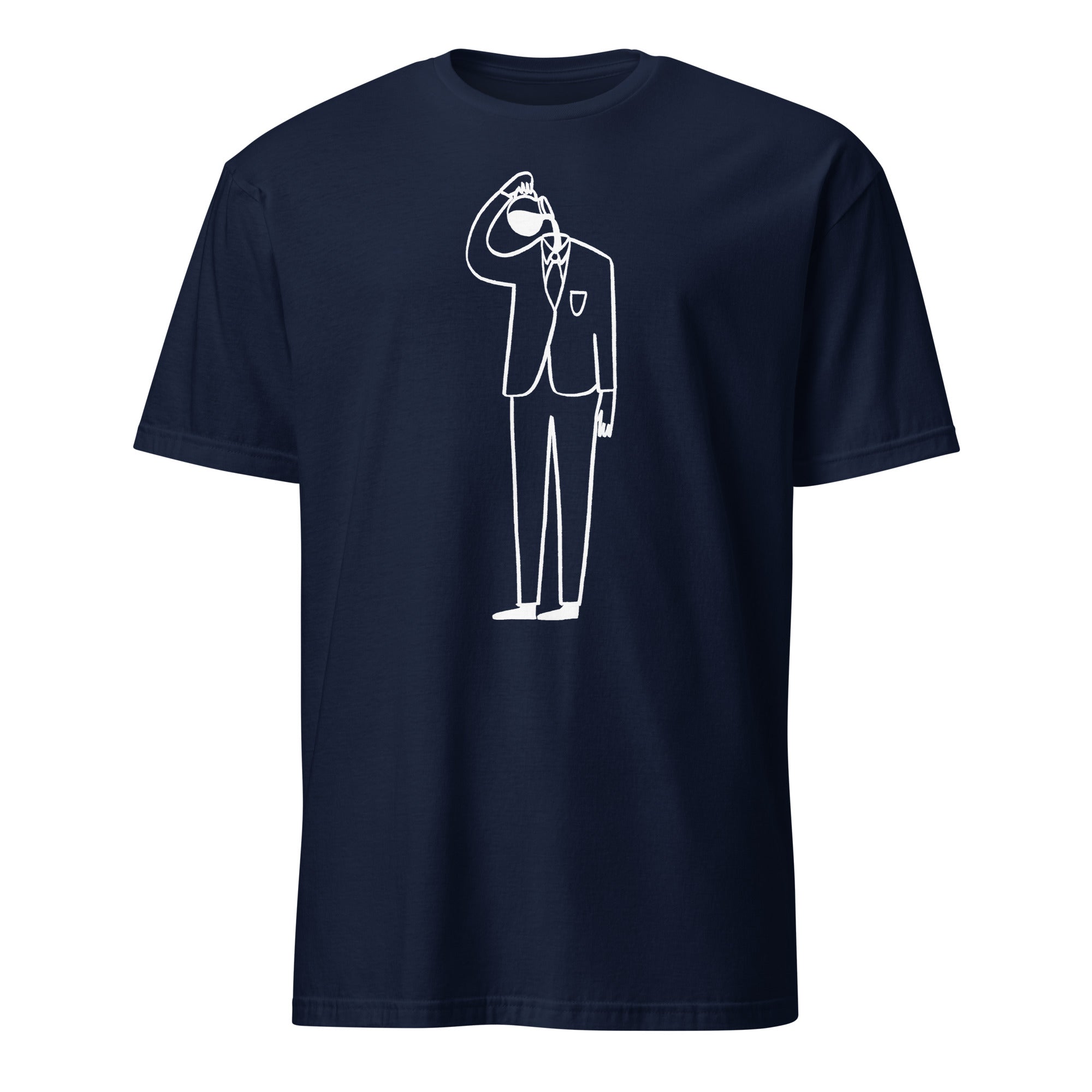 Coffee Brain - Short-Sleeve Unisex T-Shirt Navy Unisex T-shirt Coffee Globally Fulfilled Printed Worldwide