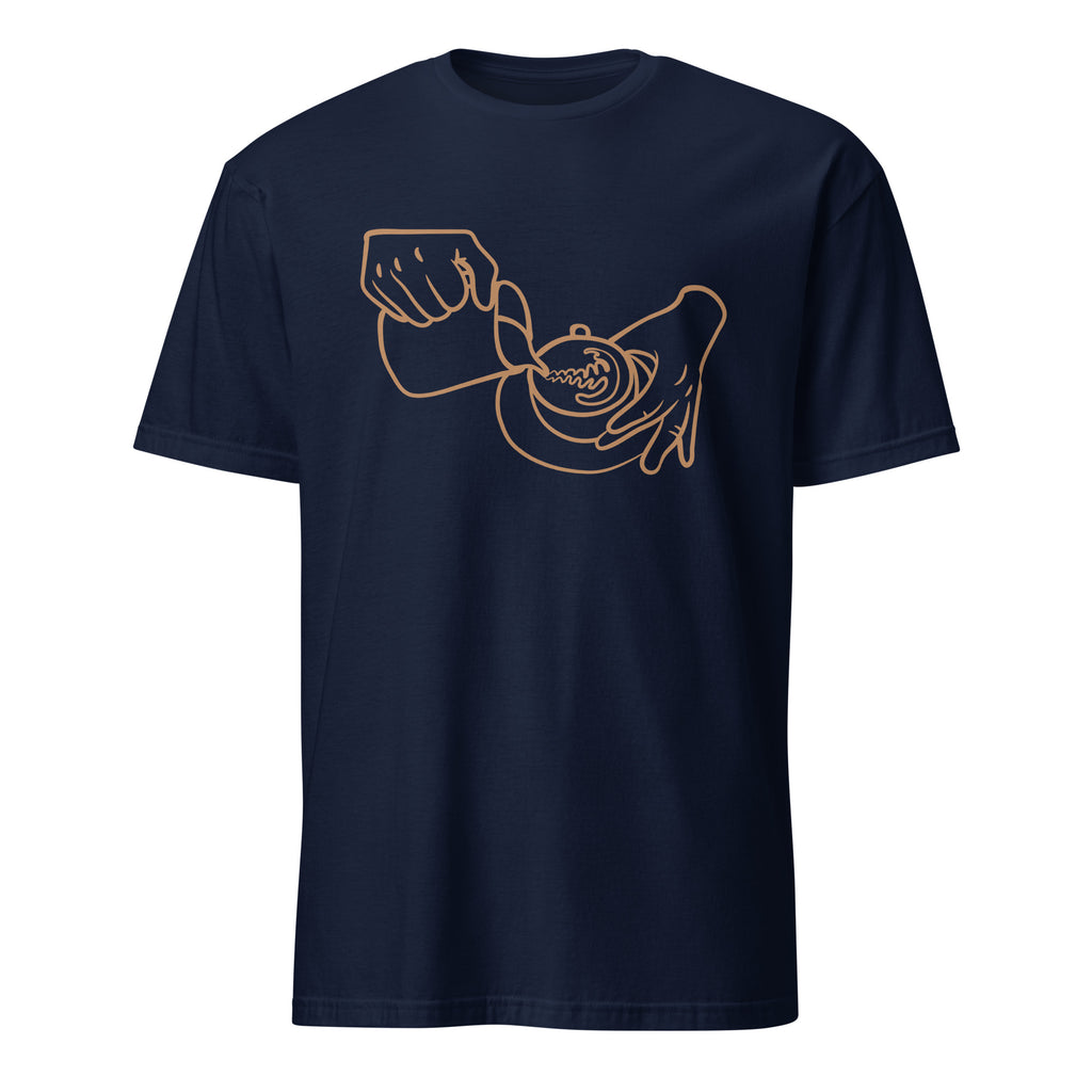 Barista - Short-Sleeve Unisex T-Shirt Navy Unisex T-shirt Coffee Globally Fulfilled Printed Worldwide