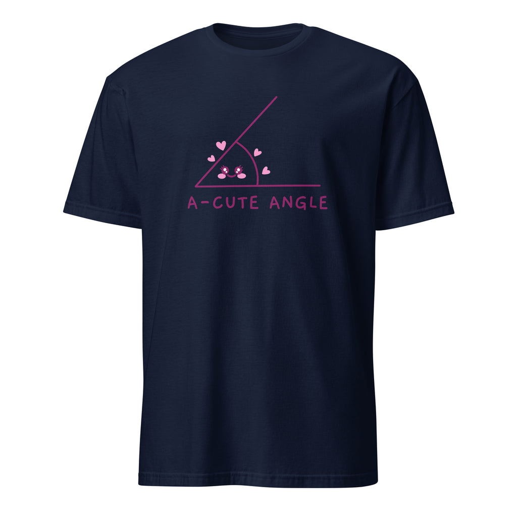 A-Cute Angle - Short-Sleeve Unisex T-Shirt Navy Unisex T-shirt Globally Fulfilled Maths Printed Worldwide