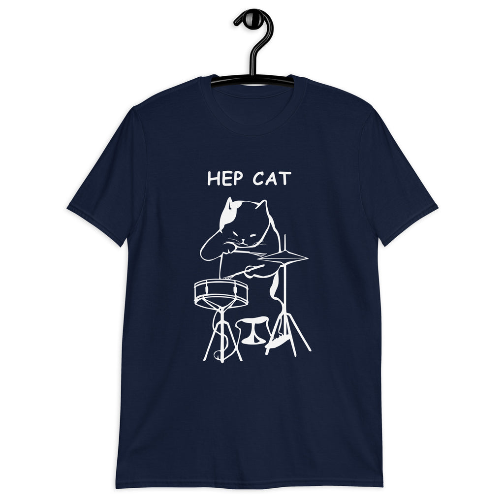 Hep Cat, Drums - Short-Sleeve Unisex T-Shirt Unisex T-shirt Globally Fulfilled Music Printed Worldwide