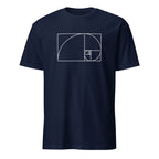 Fibonacci - Short-Sleeve Unisex T-Shirt Navy Unisex T-shirt Globally Fulfilled Maths Printed Worldwide Science