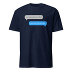 Coffee Text Message - Short-Sleeve Unisex T-Shirt Navy Unisex T-shirt Coffee Globally Fulfilled Printed Worldwide Tech