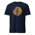 Treble Clef - Short-Sleeve Unisex T-Shirt Navy Unisex T-shirt Globally Fulfilled Music Printed Worldwide