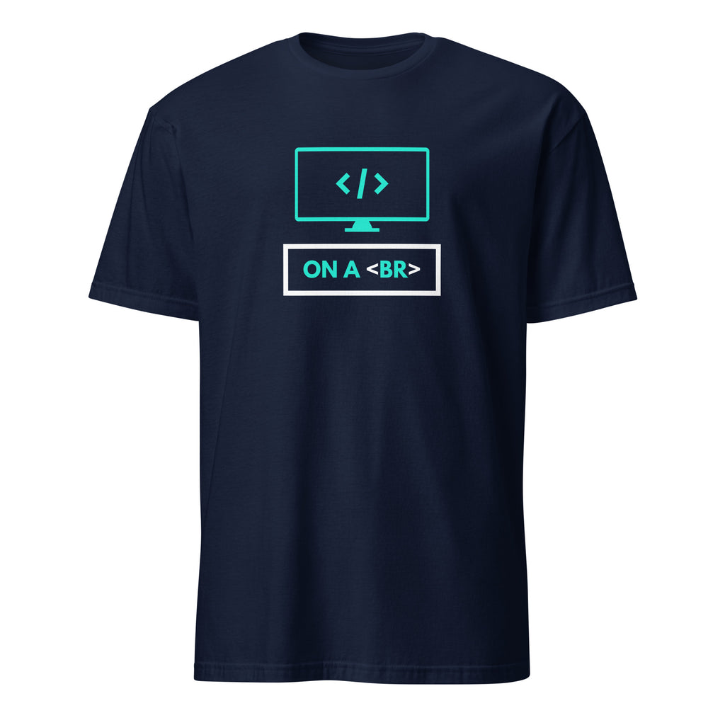 On A Break - Short-Sleeve Unisex T-Shirt Navy Unisex T-shirt Globally Fulfilled Printed Worldwide Tech