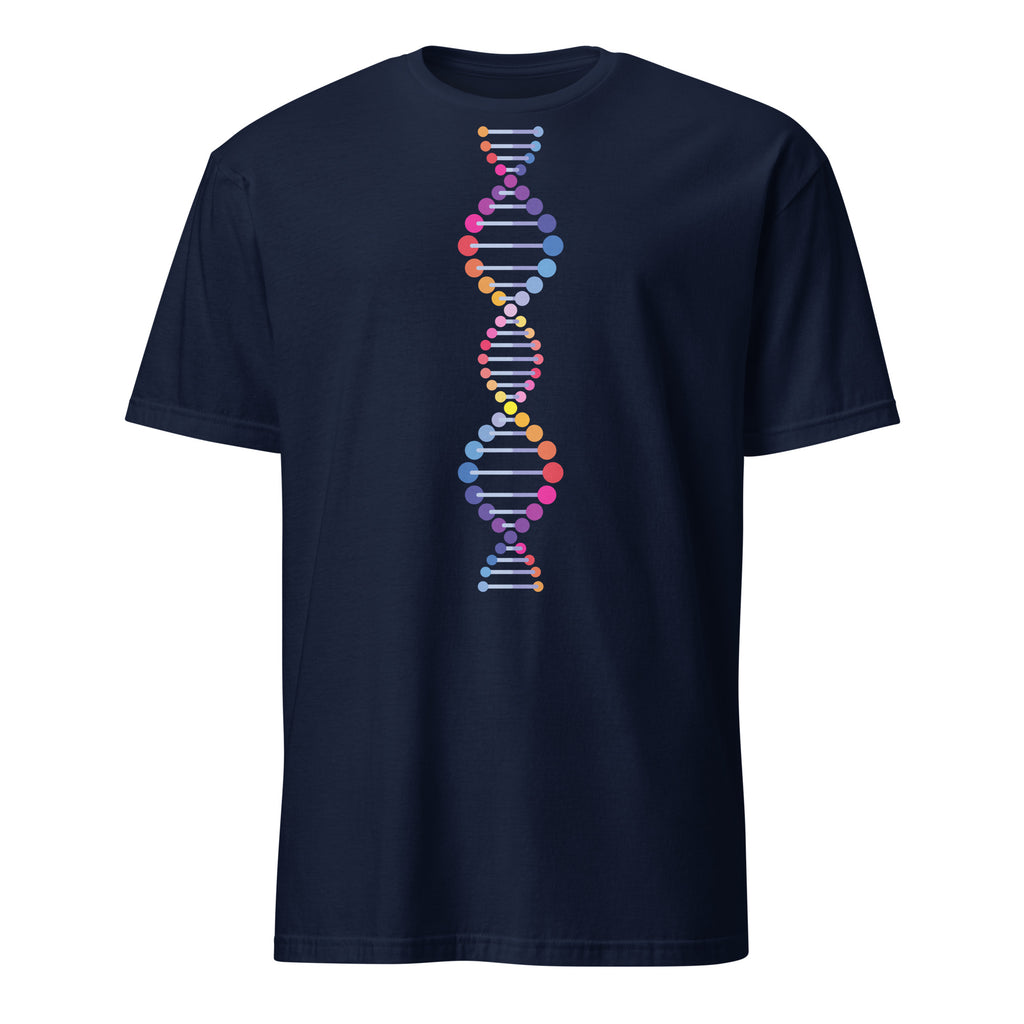 DNA - Short-Sleeve Unisex T-Shirt Navy Unisex T-shirt Globally Fulfilled Printed Worldwide Science