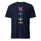 Maths Symbols - Short-Sleeve Unisex T-Shirt Navy Unisex T-shirt Globally Fulfilled Maths Printed Worldwide