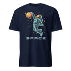 Astronaut Basketball - Short-Sleeve Unisex T-Shirt Navy Unisex T-shirt Globally Fulfilled Printed Worldwide Space