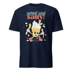 Sweet And Salty, Ice-Cream And Fries - Short-Sleeve Unisex T-Shirt Navy Unisex T-shirt Food Globally Fulfilled Printed Worldwide